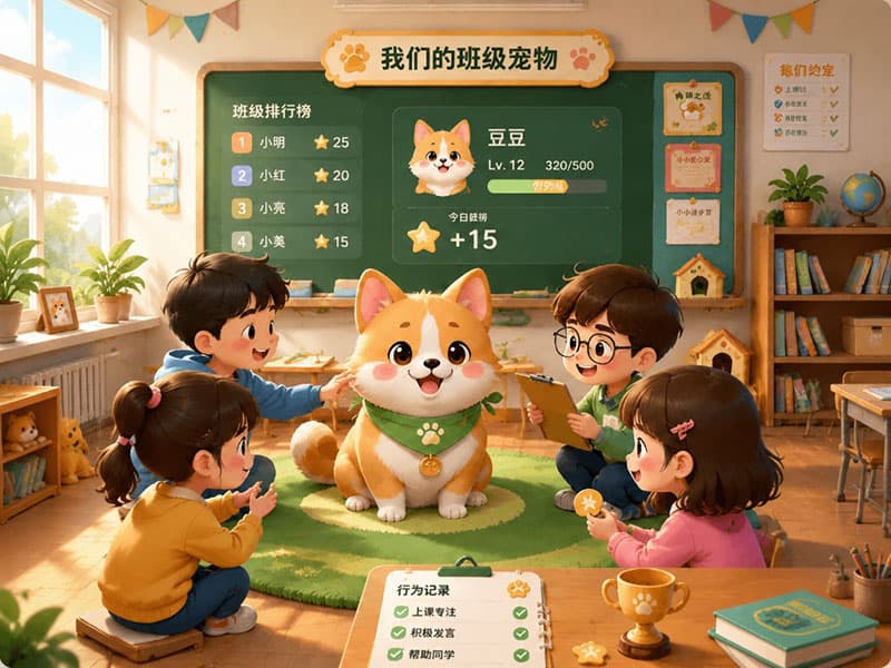 课堂宠物激励示意图